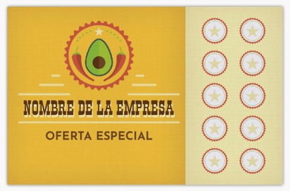 Vista previa del diseño de Galería de diseños de tarjetas con acabado lino para comida y bebida