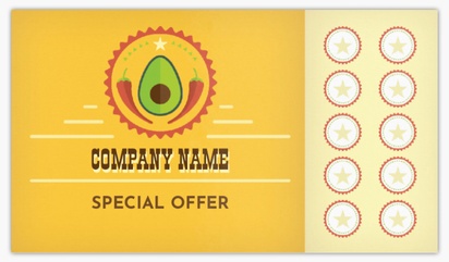 A mexican burrito cream orange design for Loyalty Cards
