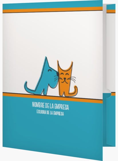 Un veterinario mascotas diseño azul naranja para Animales