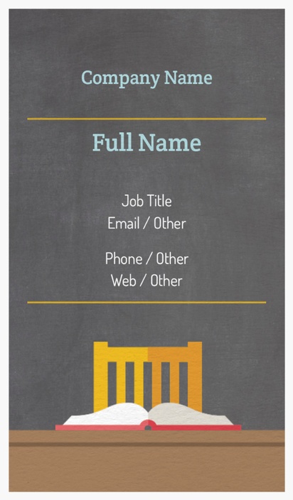 Design Preview for Design Gallery: Elementary Schools Natural Textured Business Cards