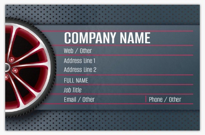 Design Preview for Design Gallery: Car Parts & Tyres Metallic Business Cards