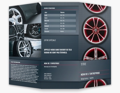 Aperçu du design pou rGalerie de modèles : Dépliants, Pièces automobiles et pneus, 8.5 x 11 po Trois volets