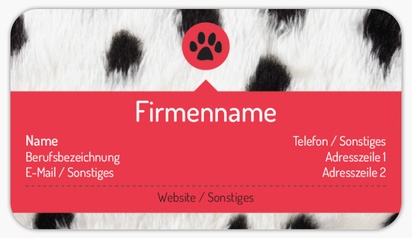 Designvorschau für Designgalerie: Visitenkartenaufkleber Haustierpflege