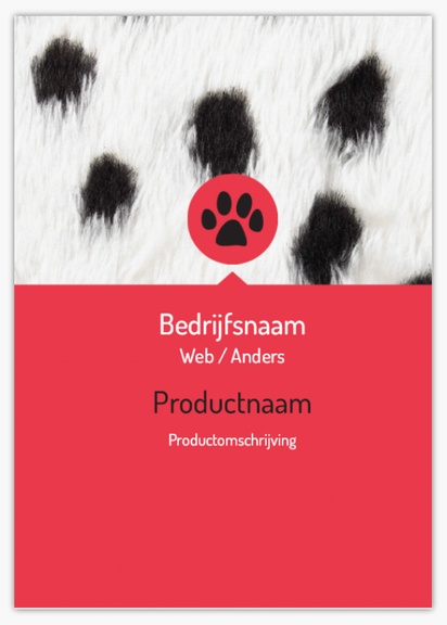 Voorvertoning ontwerp voor Ontwerpgalerij: Dieren en dierenverzorging Stickers op rol, Rechthoek 10,5 x 7,4 cm Wit papier
