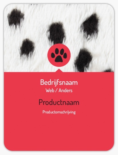 Voorvertoning ontwerp voor Ontwerpgalerij: Dieren en dierenverzorging Etiketten op vellen, Rechthoek met afgeronde hoeken 10 x 7,5 cm