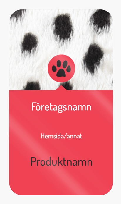 Förhandsgranskning av design för Designgalleri: Trimning av hund & katt Produktetiketter på ark, Rundad rektangel 8,7 x 4,9 cm