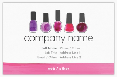 Design Preview for Design Gallery: Nail Salons Metallic Business Cards