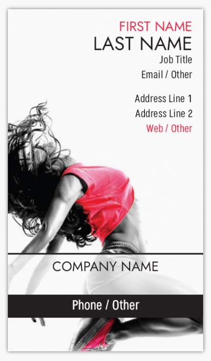 Design Preview for Design Gallery: Dance & Choreography Matte Visiting Cards, Standard (89 x 51 mm)