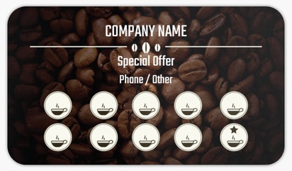 Design Preview for Coffee Shops Rounded Corner Business Cards Templates, Standard (3.5" x 2")