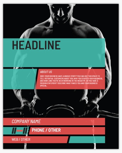 Design Preview for Sports & Fitness Posters Templates, 16" x 20"