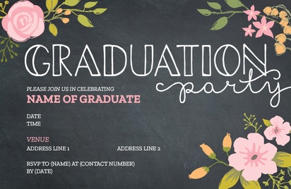 A grad botanical gray design for Graduation Party