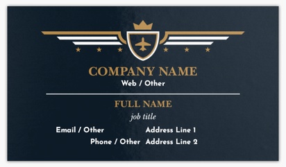 Design Preview for Design Gallery: Airlines Standard Visiting Cards