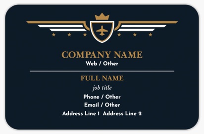 Design Preview for Design Gallery: Airlines Rounded Corner Business Cards, Rounded Standard (85 x 55 mm)