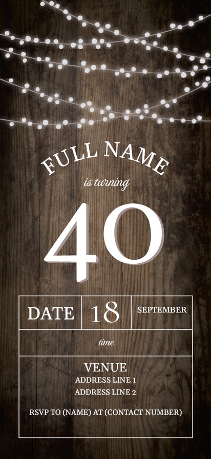 Design Preview for Custom Invitations: Designs, Examples and Ideas, Flat 9.5 x 21 cm