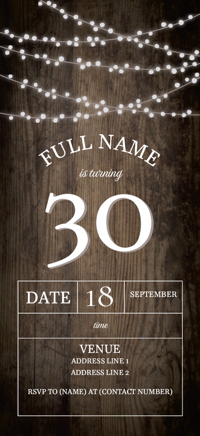 Design Preview for Design Gallery: Rustic Invitations and Announcements, Flat 9.5 x 21 cm