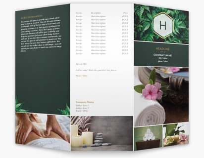 Design Preview for Design Gallery: Waxing & Hair Removal Custom Brochures, 8.5" x 11" Tri-fold