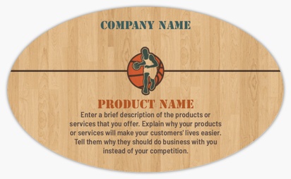 Design Preview for Design Gallery: Retro & Vintage Product Labels, 12.7 x  7.6 cm Oval