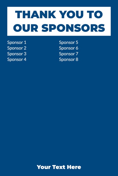 A charity sponsors blue white design for General Party