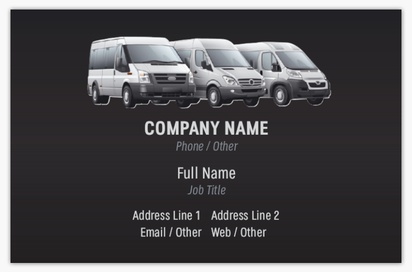 Design Preview for Design Gallery: Mini Bus & Coach HIre Textured Uncoated Business Cards