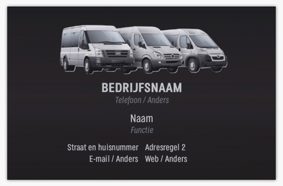 Voorvertoning ontwerp voor Ontwerpgalerij: Charter en shuttle busjes Linnen visitekaartjes