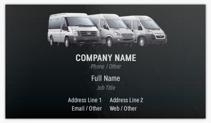 Design Preview for Mini Bus & Coach HIre Glossy Business Cards Templates, Standard (3.5" x 2")