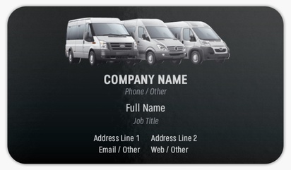 Design Preview for Mini Bus & Coach HIre Rounded Corner Business Cards Templates, Standard (3.5" x 2")