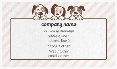 Design Preview for Design Gallery: Dog Breeders Natural Textured Business Cards