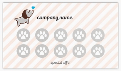 A puppy animals white gray design for Loyalty Cards
