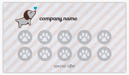 A puppy animals white design for Loyalty Cards