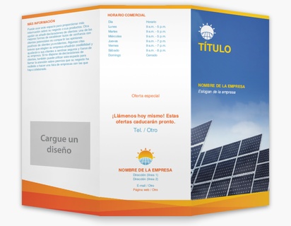 Un energía solar respetuoso con el medio ambiente diseño azul naranja para Moderno y sencillo con 1 imágenes