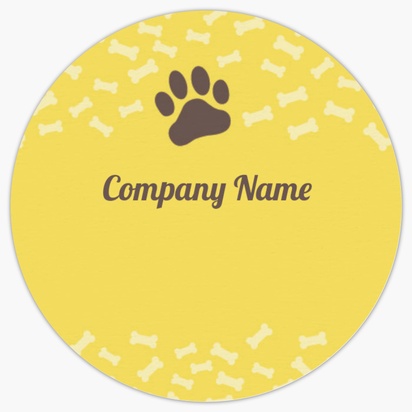 Design Preview for Design Gallery: Animal Grooming Product Labels on Sheets, Circle 3.8 x 3.8 cm