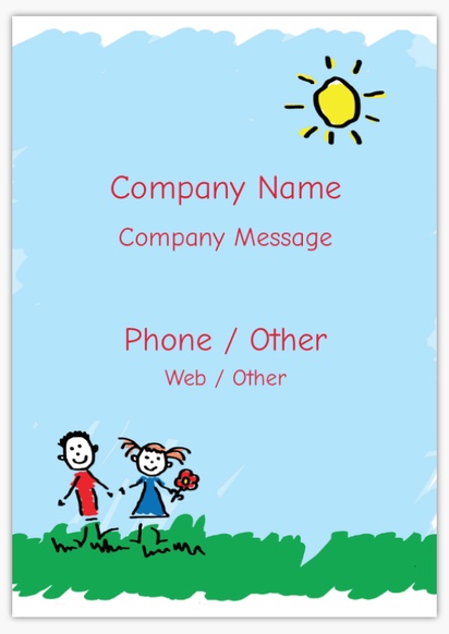 Design Preview for Design Gallery: Education & Child Care Plastic Signs, A2 (420 x 594 mm)