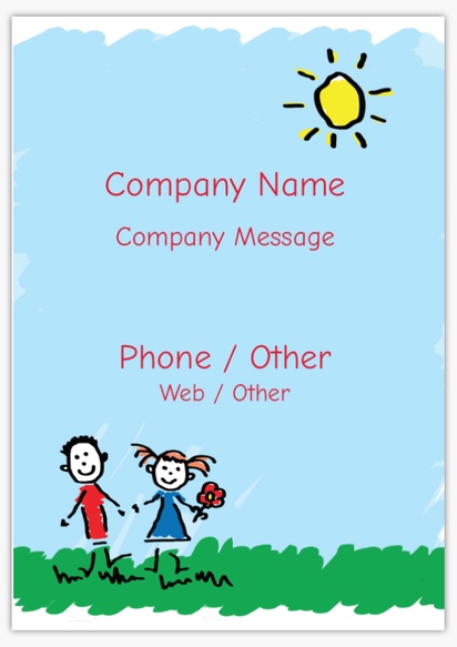 Design Preview for Design Gallery: Nursery Schools Plastic Signs, A1 (594 x 841 mm)