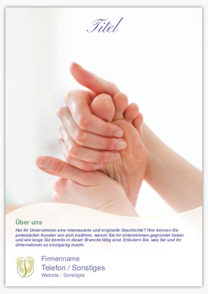 Designvorschau für Designgalerie: Kundenstopper Massage & Reflexologie