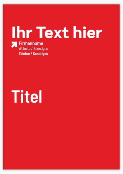 Designvorschau für Designgalerie: Werbeschilder aus Kunststoff Marketing & Kommunikation, A1 (594 x 841 mm)