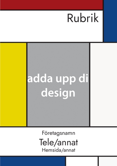 Förhandsgranskning av design för Designgalleri: Konst & underhållning A-ställ