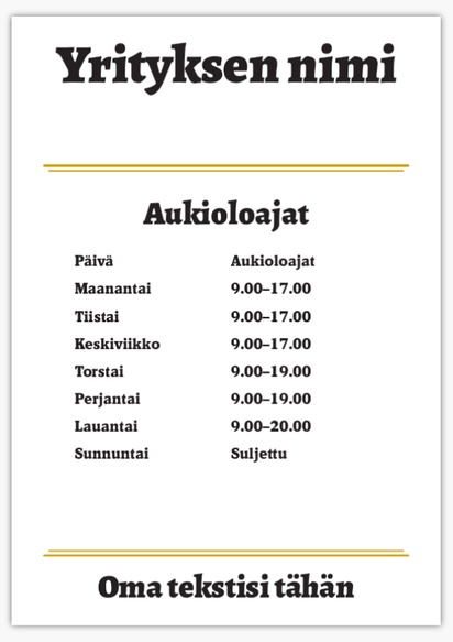 Mallin esikatselu Mallivalikoima: Talous & Vakuutus Säänkestävät julisteet, A1 (594 x 841 mm) 