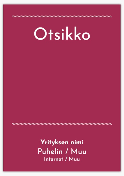 Mallin esikatselu Mallivalikoima: Konservatiivinen Säänkestävät julisteet, A1 (594 x 841 mm) 