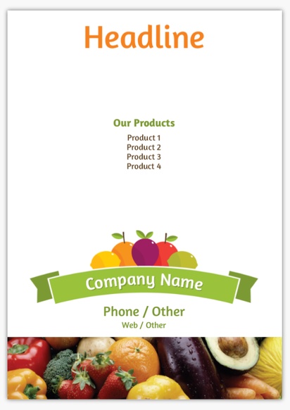 Design Preview for Design Gallery: Organic Food Stores Foam Boards, A1 (594 x 841 mm)
