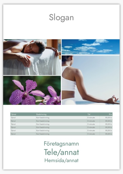 Förhandsgranskning av design för Designgalleri: Massage & friskvård Kapaskivor, A1 (594 x 841 mm)