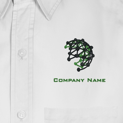 Design Preview for Design Gallery: Information & Technology Men's Embroidered Dress Shirts, Men's White