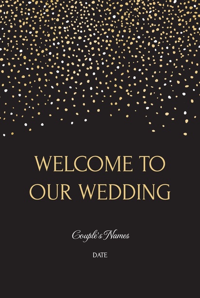 A wedding welcome sign black brown design for Elegant