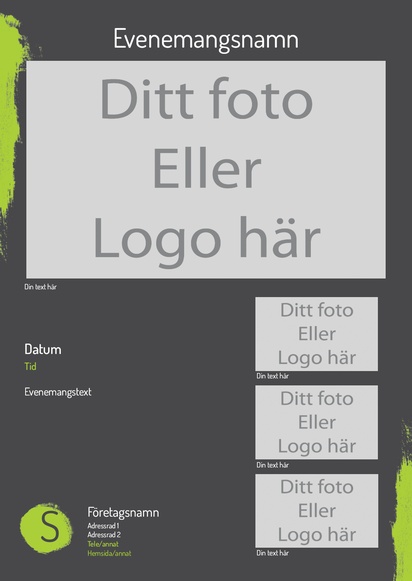Förhandsgranskning av design för Designgalleri: Galleri Affischer i stora upplagor, A3 (297 x 420 mm)