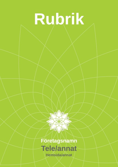 Förhandsgranskning av design för Designgalleri: Blommor och grönt Affischer i stora upplagor, A3 (297 x 420 mm)