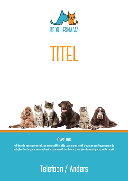 Voorvertoning ontwerp voor Ontwerpgalerij: Dieren en dierenverzorging Posters in grote oplage, A3 (297 x 420 mm)