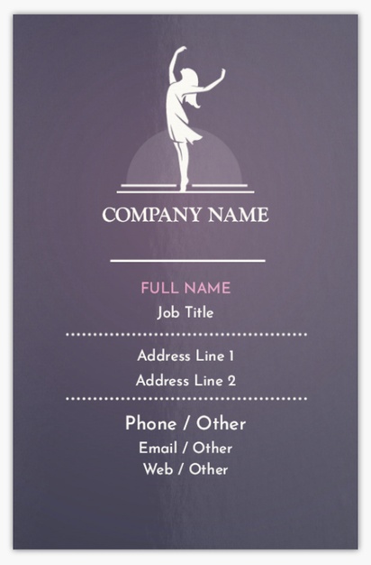Design Preview for Design Gallery: Dance Fitness Ultra-Thick Business Cards, Standard (85 x 55 mm)