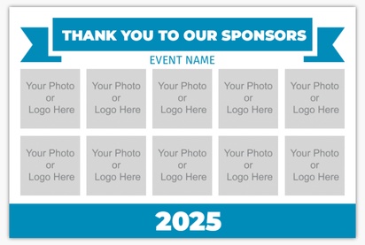 A 3 picture sponsorship blue gray design for Sports with 10 uploads