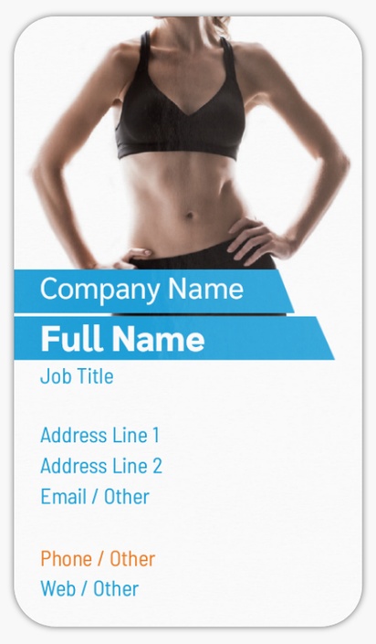 Design Preview for Personal Training Rounded Corner Business Cards Templates, Standard (3.5" x 2")