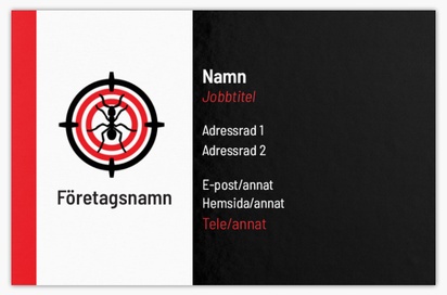 Förhandsgranskning av design för Designgalleri: Skadedjursbekämpning Extratjocka visitkort, Standard (85 x 55 mm)
