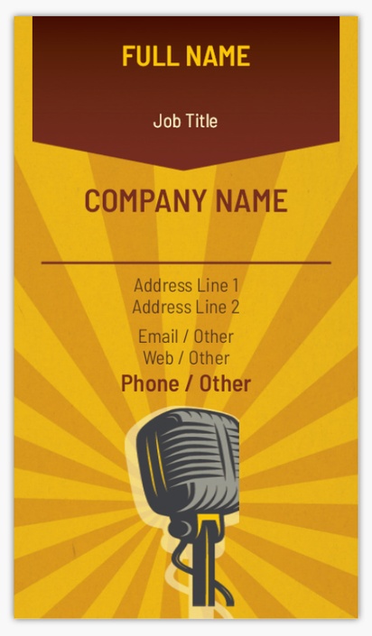 Design Preview for Design Gallery: Comedy Performance Matte Visiting Cards, Standard (89 x 51 mm)